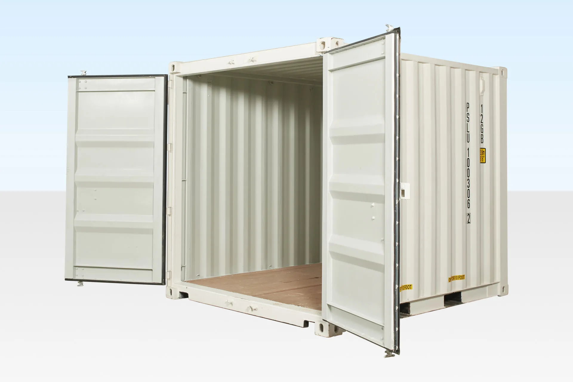 10Ft X 8Ft Shipping Container (One Trip) - White - Image 3