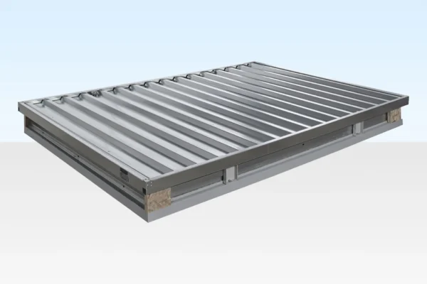 3M X 2.1M Flat Pack Storage Container – Galvanised - Image 2